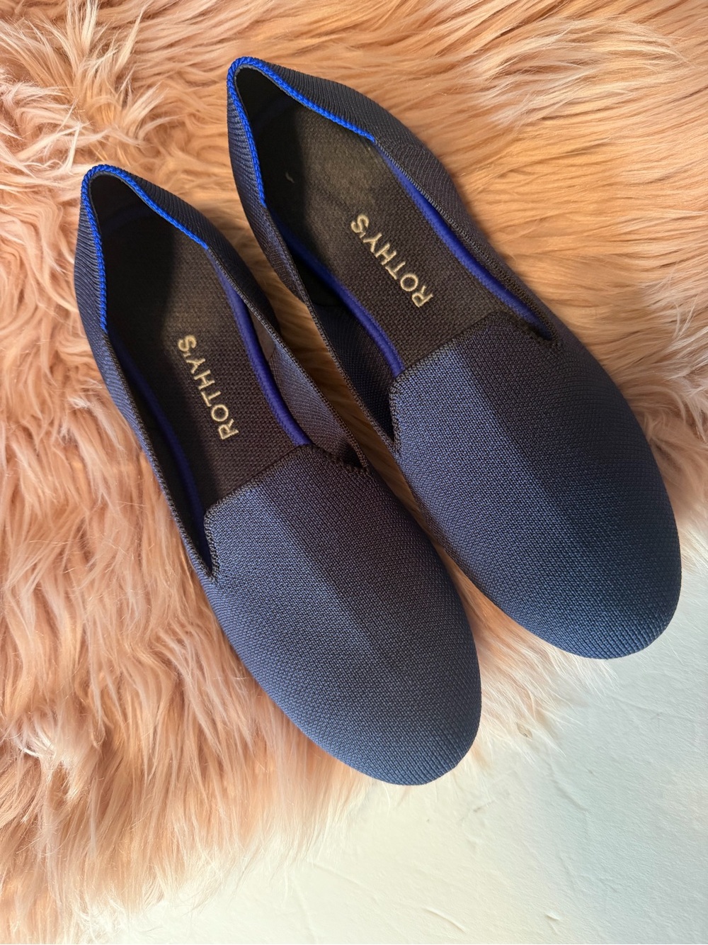 Rothy's The Loafer Flats Navy Blue Size 8,5